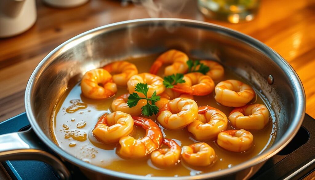 Garlic Butter Shrimp Skillet