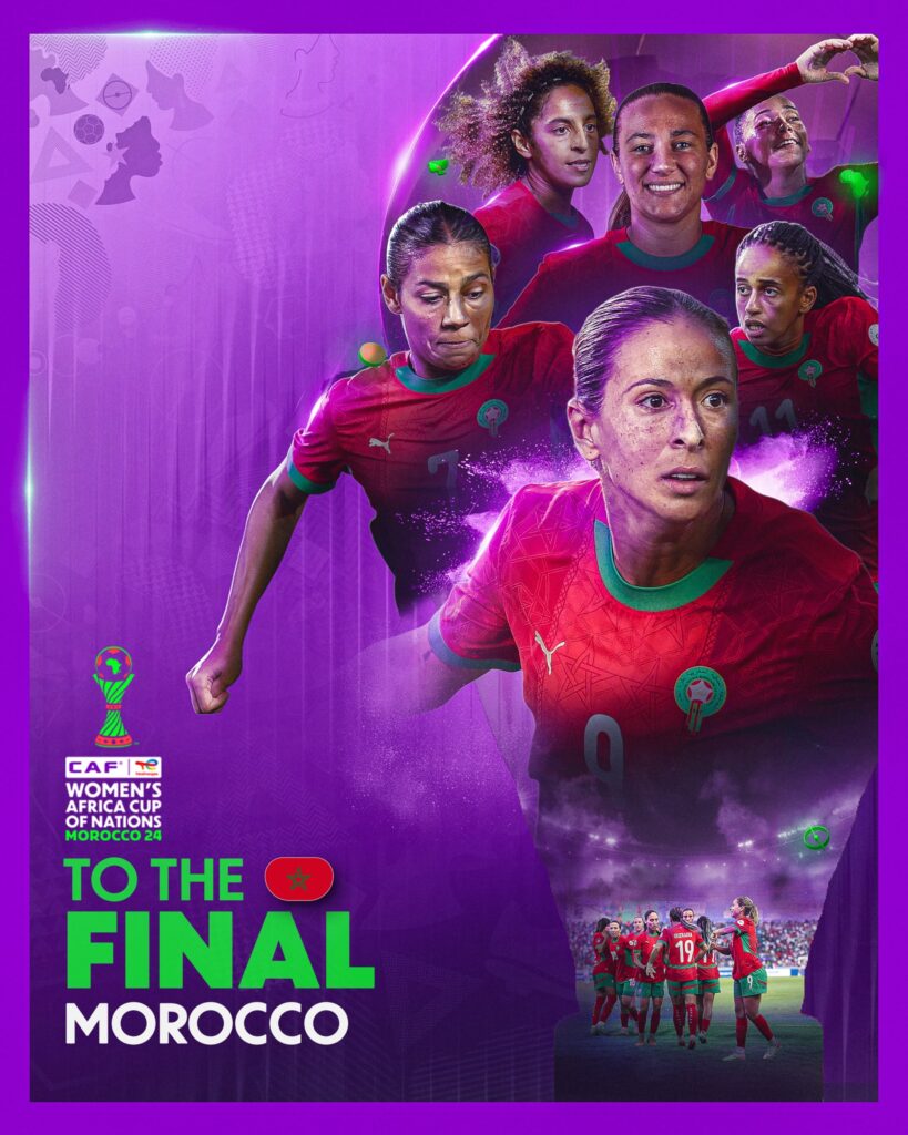 كأس إفريقيا للأمم لكرة القدم للسيدات.. لبؤات الأطلس يبلغن النهائي نحو اللقب القاري الأول % كأس إفريقيا للأمم لكرة القدم للسيدات.. لبؤات الأطلس يبلغن النهائي نحو اللقب القاري الأول