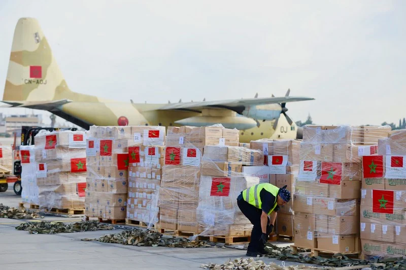 مساعدات ملكية عاجلة تغيث غزة وتُجسّد تضامن المغرب