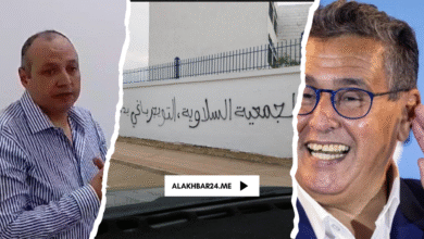 كتابات حائطية تهاجم المتحكمين في جمعية سلا وحزب أخنوش