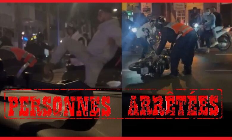 توقيف ثلاثة أشخاص بعد اعتدائهم على دراجي شرطة في الدار البيضاء % توقيف ثلاثة أشخاص بعد اعتدائهم على دراجي شرطة في الدار البيضاء