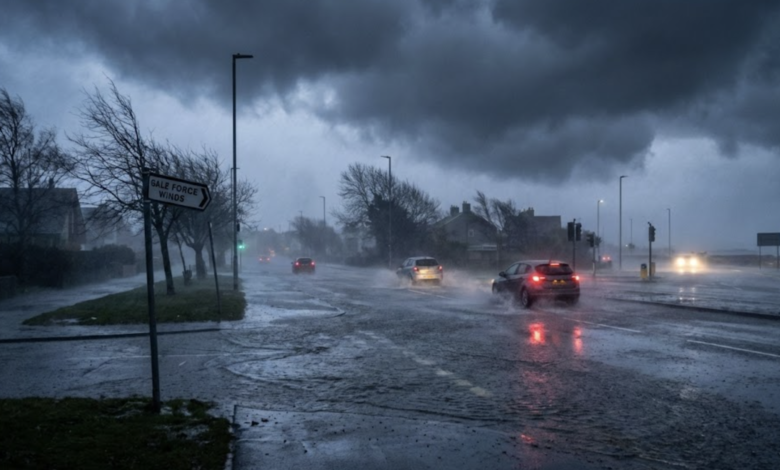 أمطار قوية ورياح عاصفية تضرب الشمال وتحذير برتقالي من الأرصاد