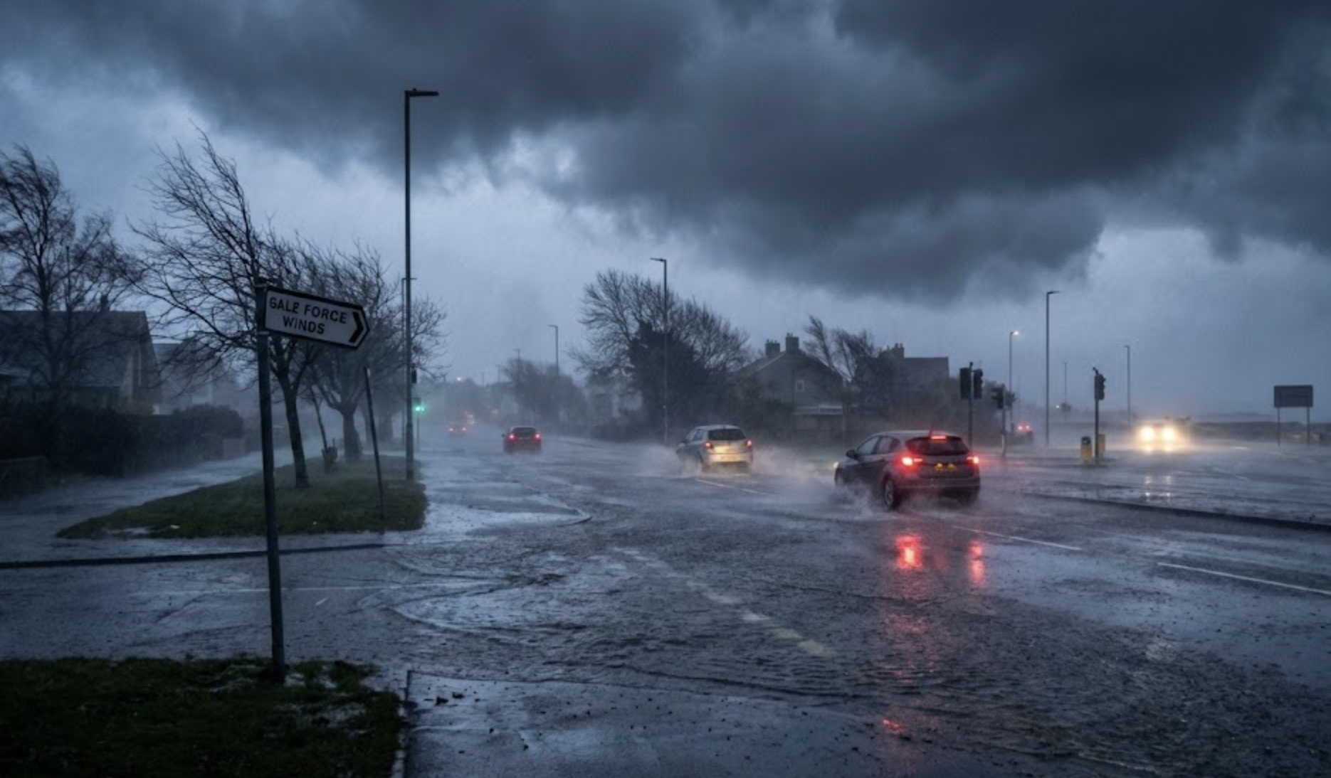 أمطار قوية ورياح عاصفية تضرب الشمال وتحذير برتقالي من الأرصاد