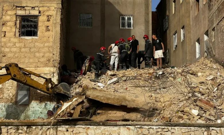 ارتفاع ضحايا انهيار عمارة بفاس إلى خمسة قتلى وستة مصابين