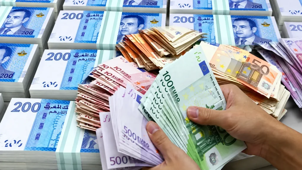تراجع الدرهم أمام الدولار والأورو وبورصة الدار البيضاء تواصل الخسائر